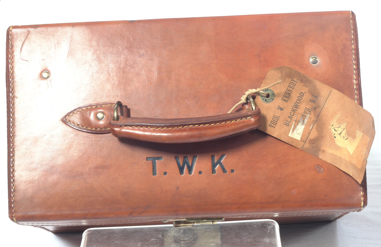Vintage Silk Top Hat Size 6⅞ in Leather Case