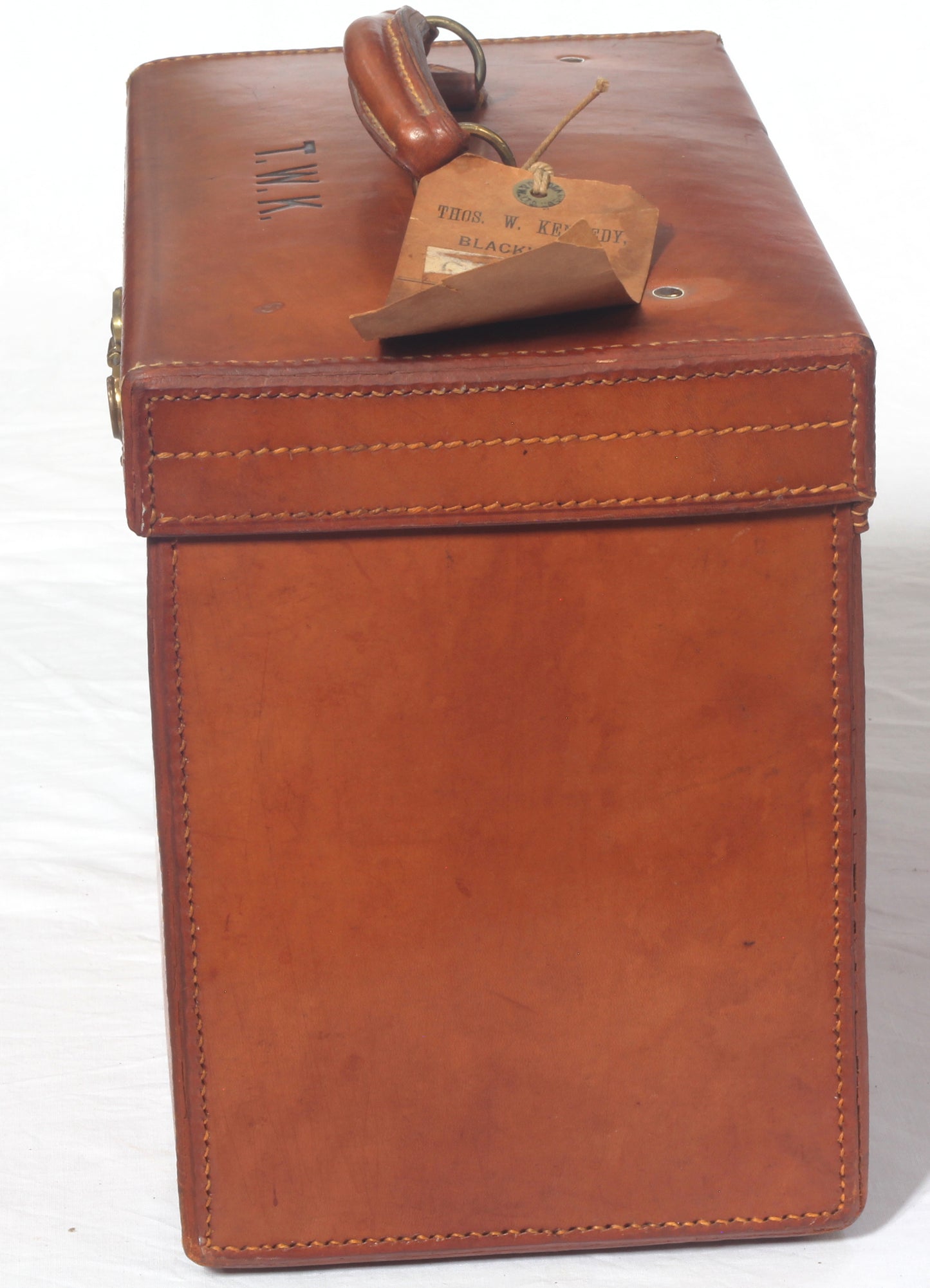 Vintage Silk Top Hat Size 6⅞ in Leather Case