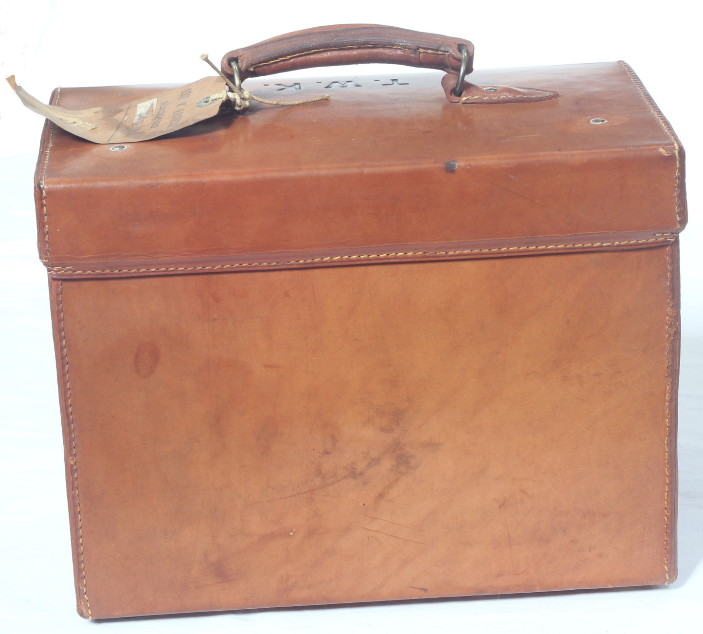 Vintage Silk Top Hat Size 6⅞ in Leather Case
