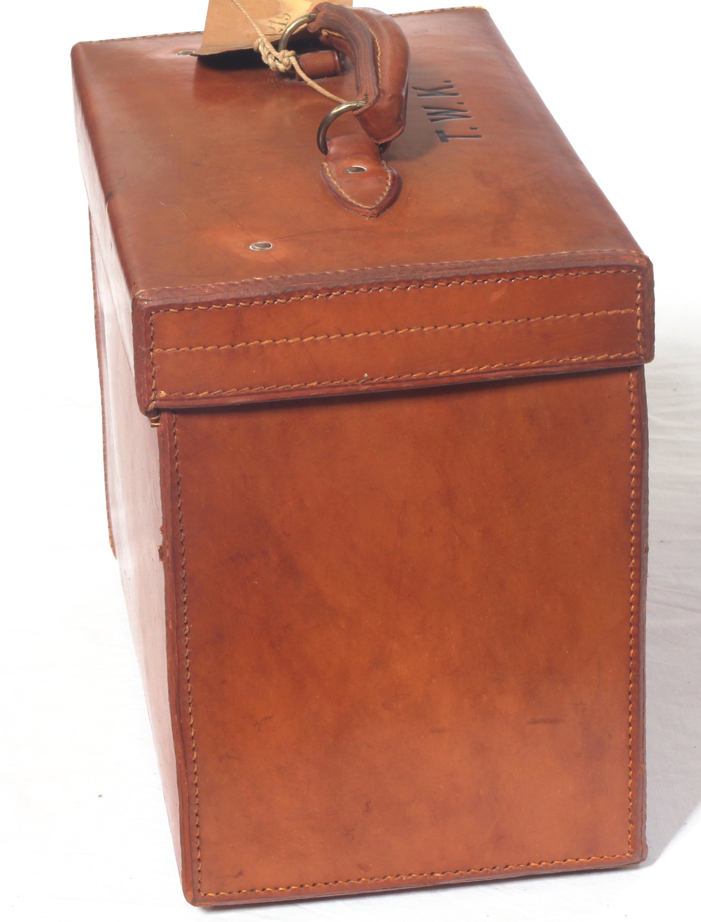 Vintage Silk Top Hat Size 6⅞ in Leather Case