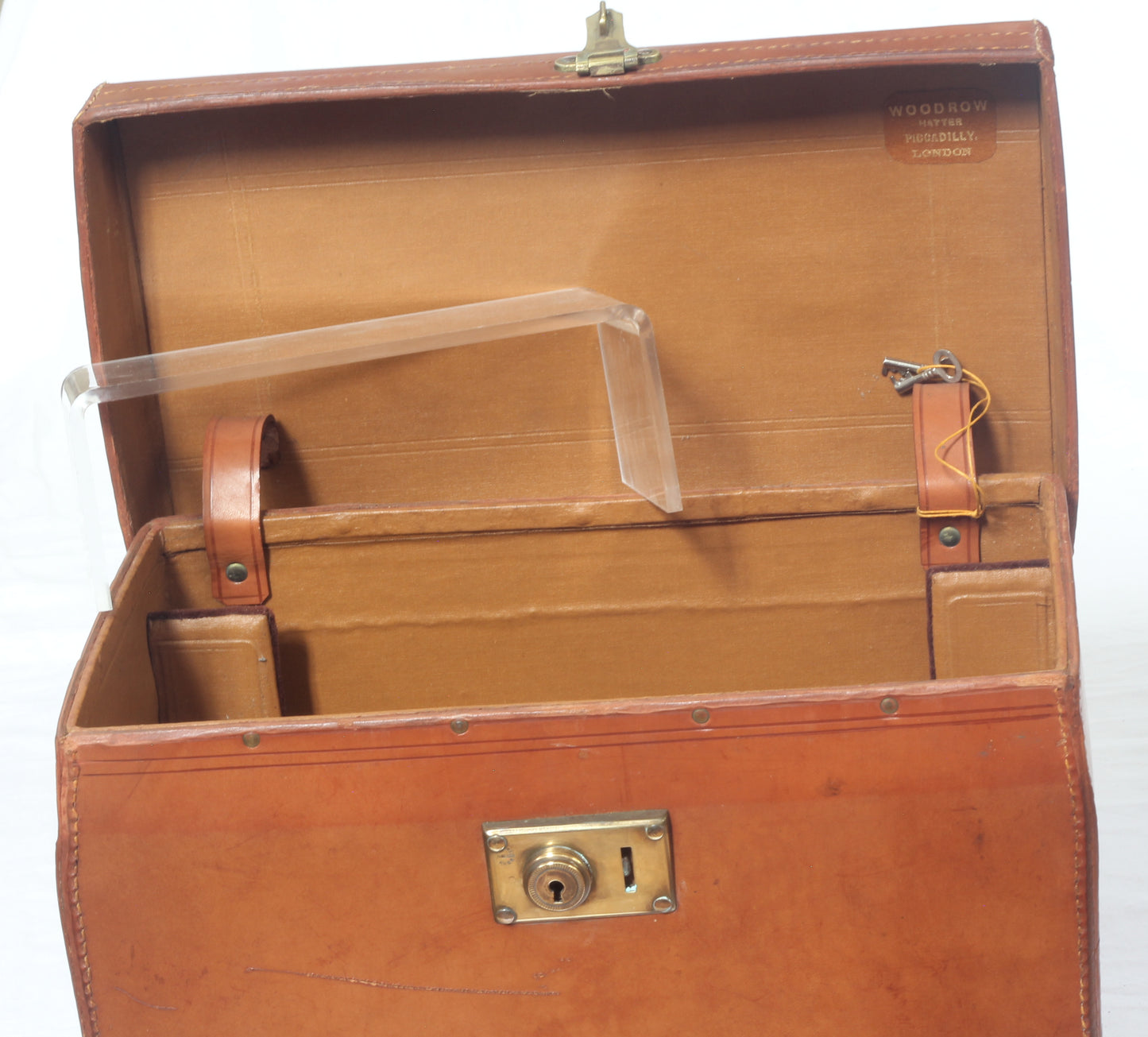 Vintage Silk Top Hat Size 6⅞ in Leather Case