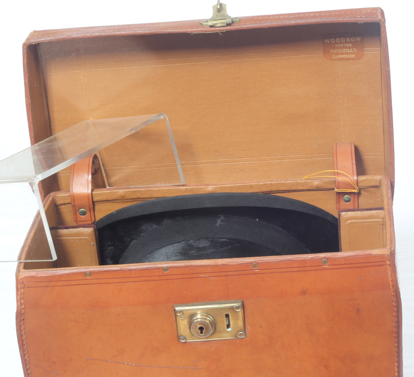 Vintage Silk Top Hat Size 6⅞ in Leather Case