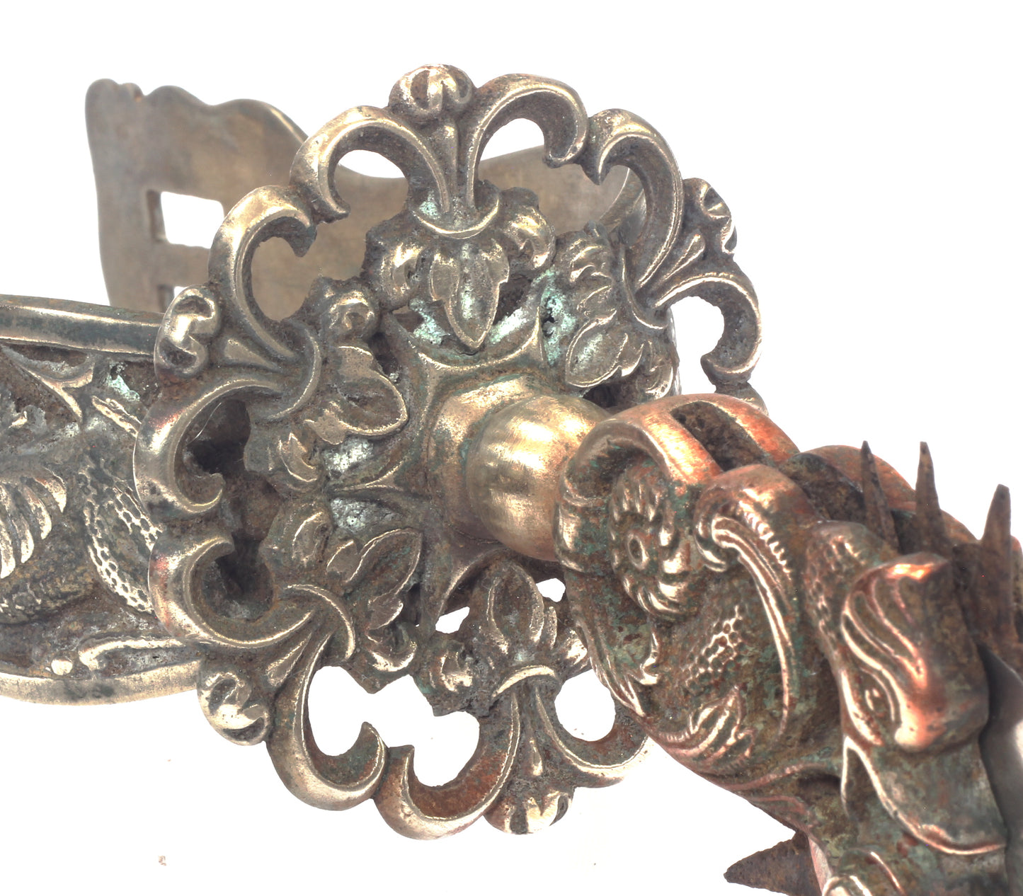 Pair of Gaucho Spurs Decorated with Dragons