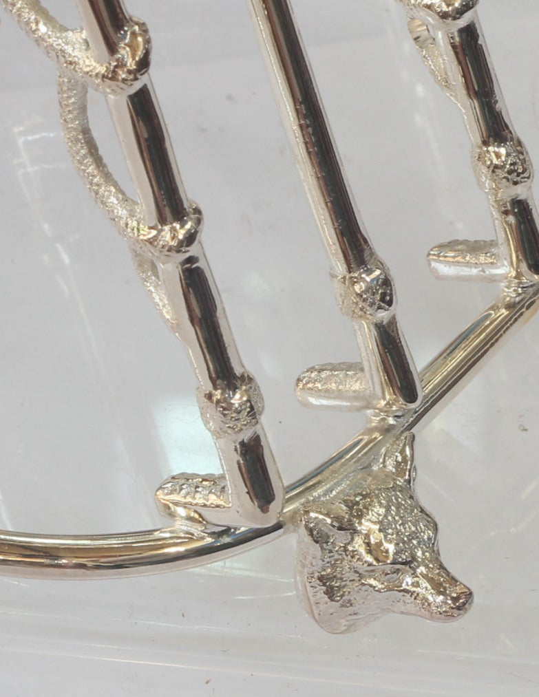 Silver Plated Hunting Themed Toast Rack
