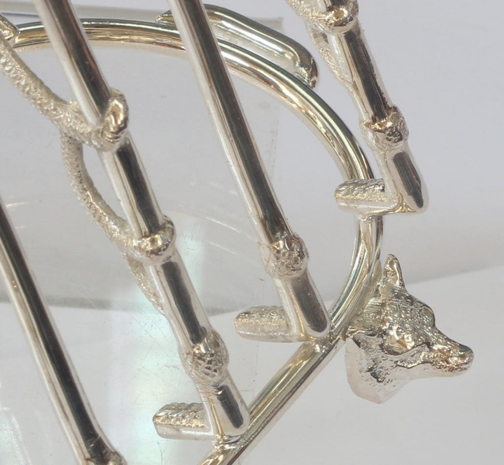 Silver Plated Hunting Themed Toast Rack