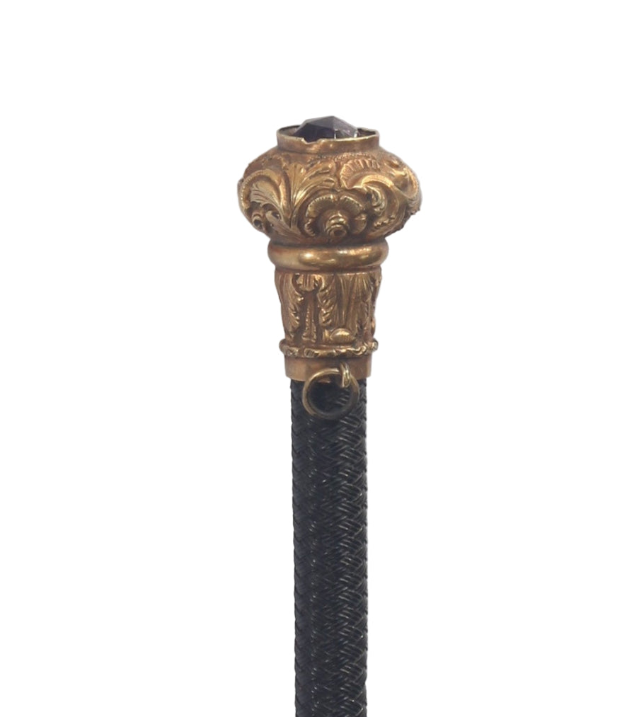Victorian Sidesaddle Whip with Amethyst