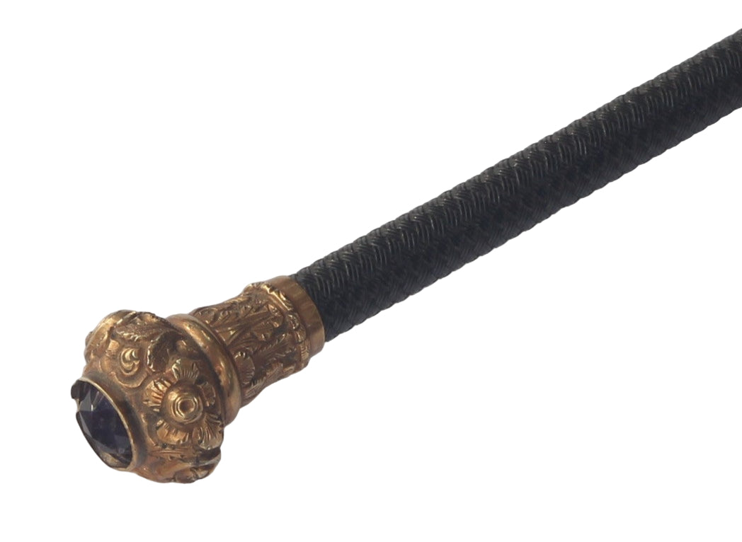 Victorian Sidesaddle Whip with Amethyst