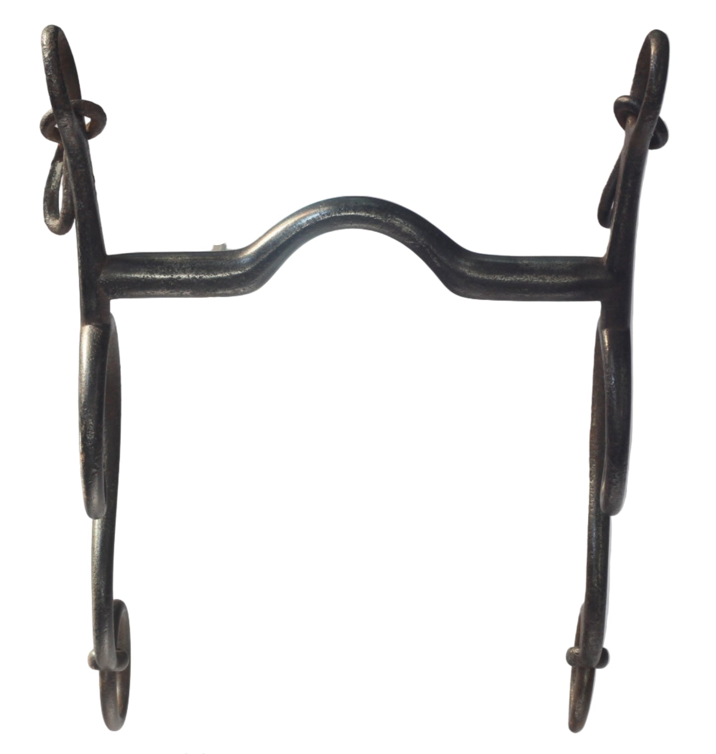 A 19th Century Steel Curb Bit with Flower Cheeks - Bit1017