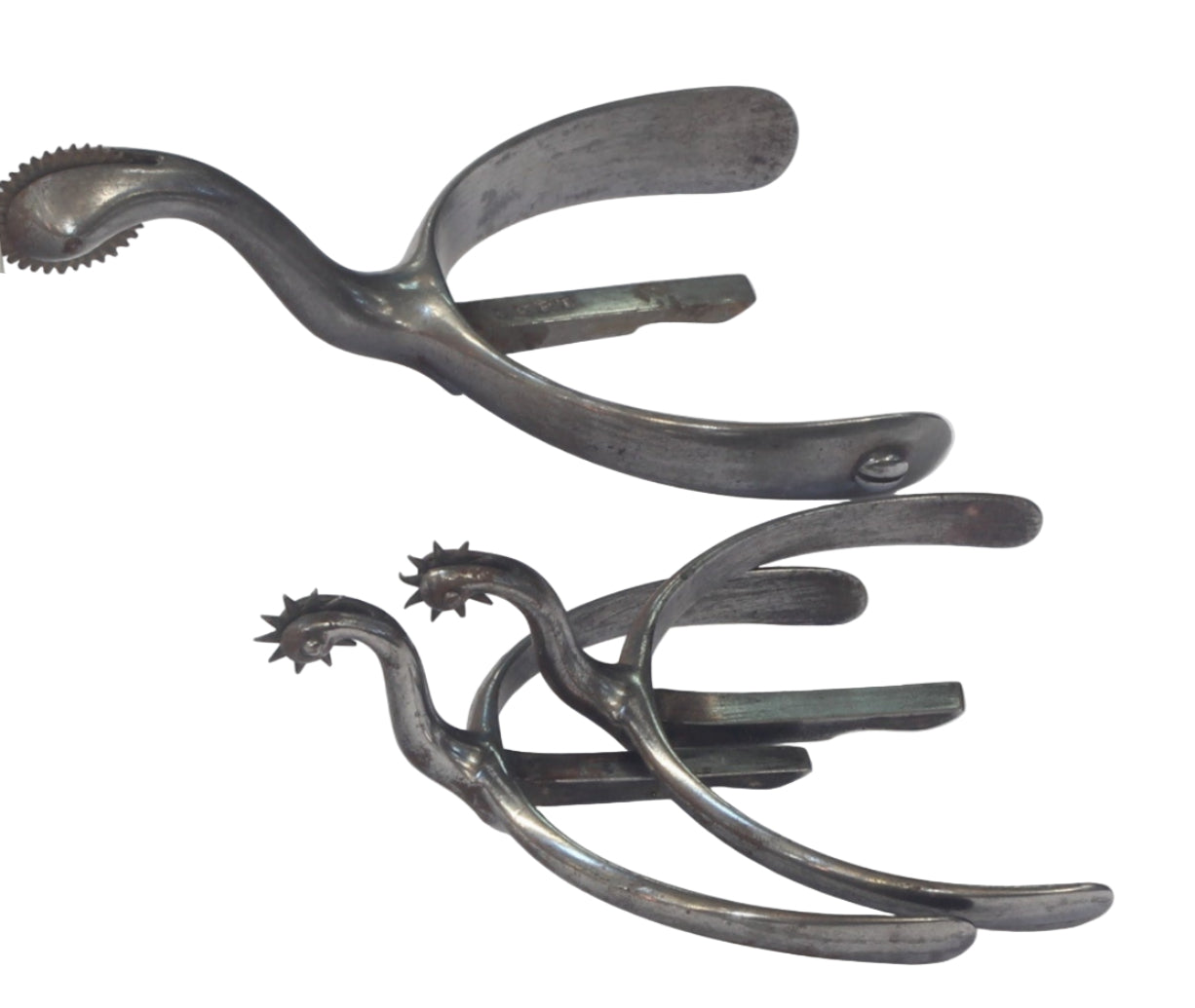 Fine Steel Box Spurs by Coe of London