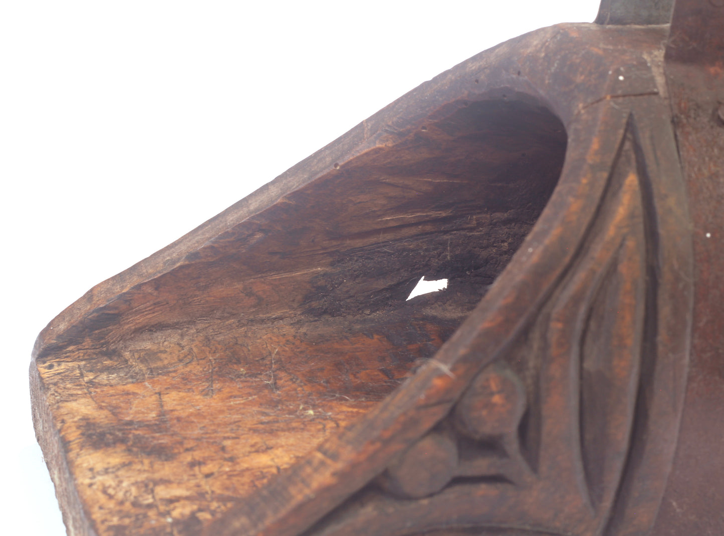 Antique South American Wooden Stirrups Carved with Maize - Stirrup371