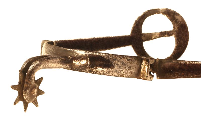 17th Century Steel Spur with Hinged Arms