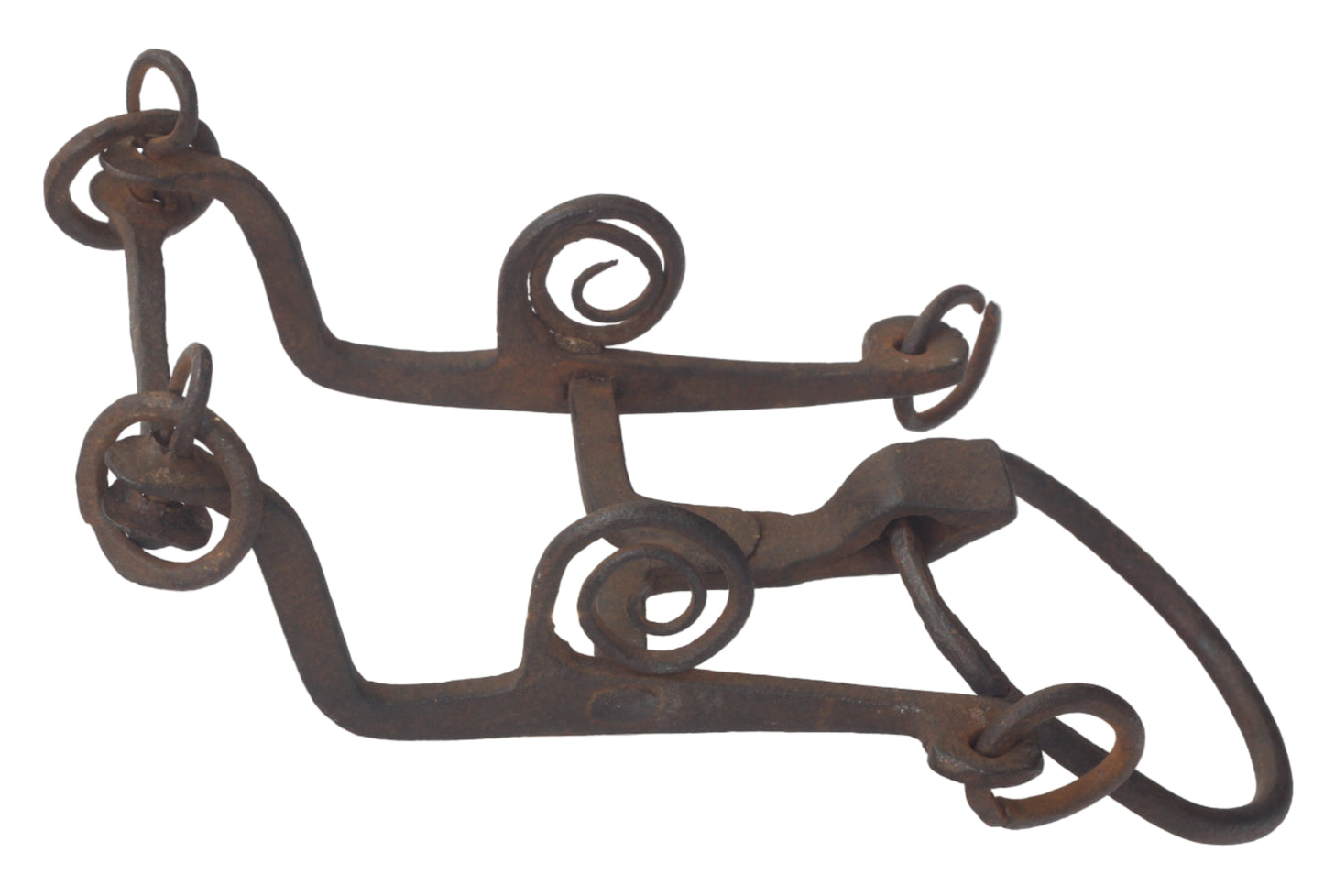 Antique African Ring Bit with Coiled Cheeks