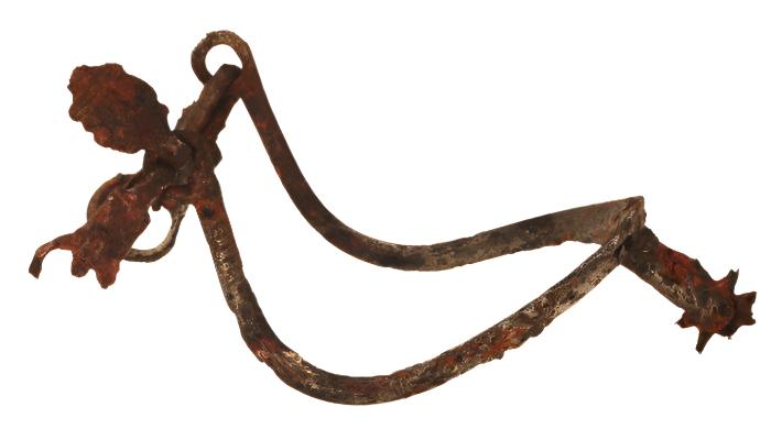 An Excavated 14th / 15th Century Rowel Spur with Hooks