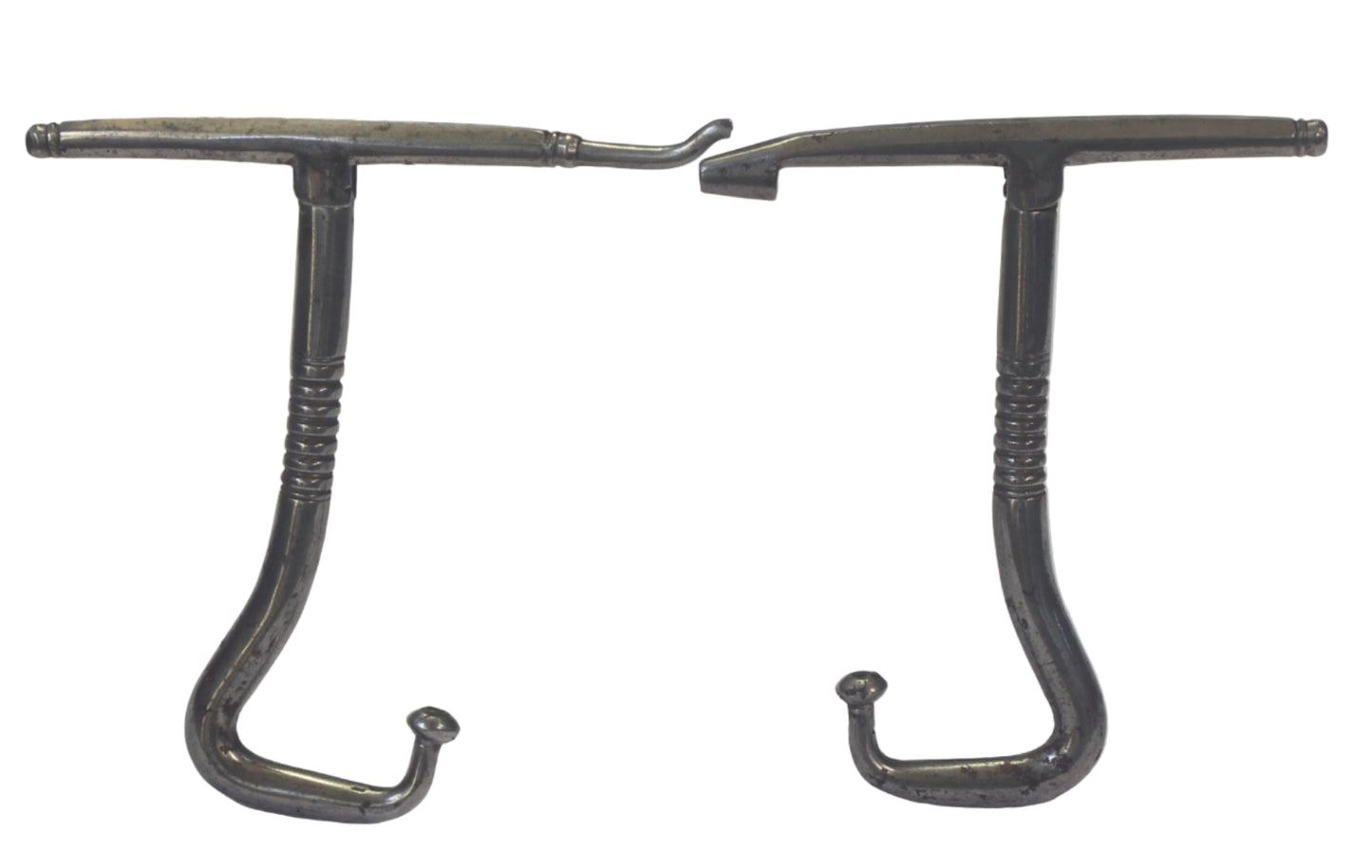 Mahogany Campaign Folding Boot Jack with Boot Pulls and Spurs