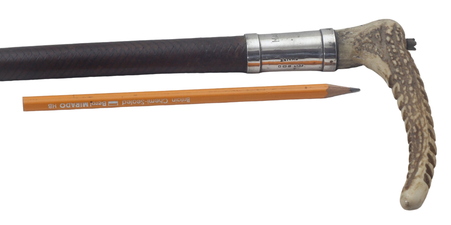 1929 Swaine & Adeney Ladies Leather Hunting Whip