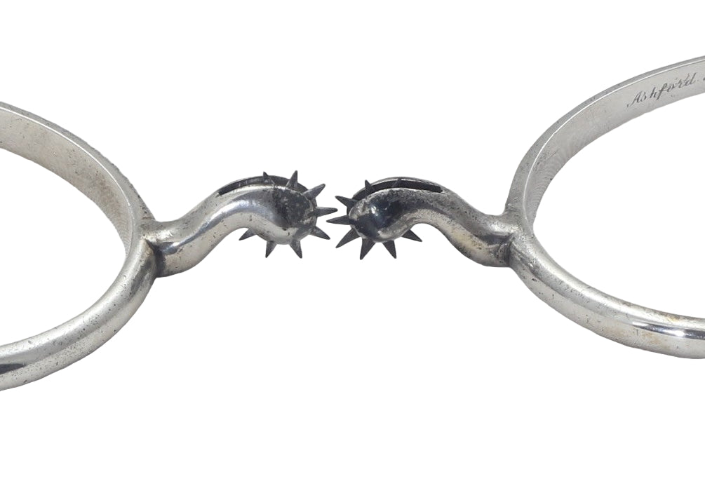 Pair of 1882 Victorian Sterling Silver Riding Spurs