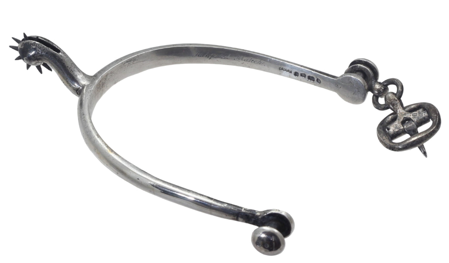 Pair of 1882 Victorian Sterling Silver Riding Spurs