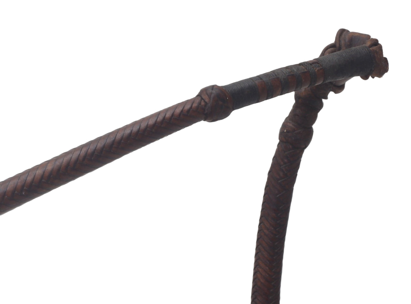 Antique Braided Leather Stock Whip