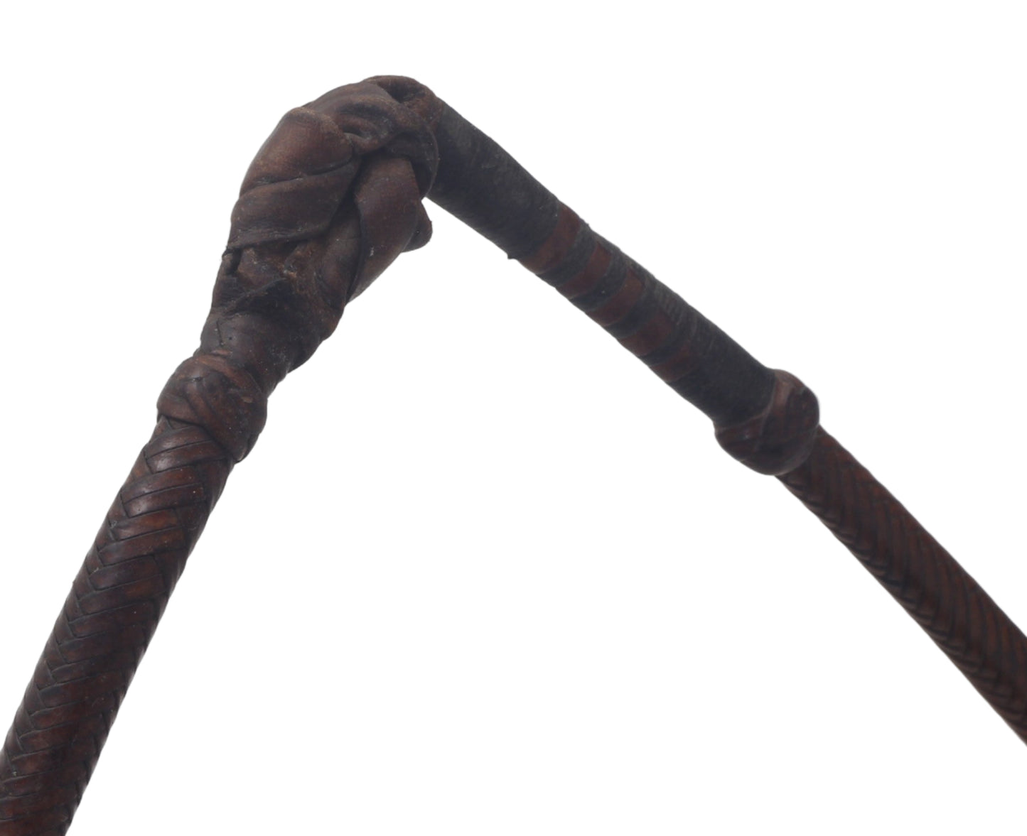 Antique Braided Leather Stock Whip