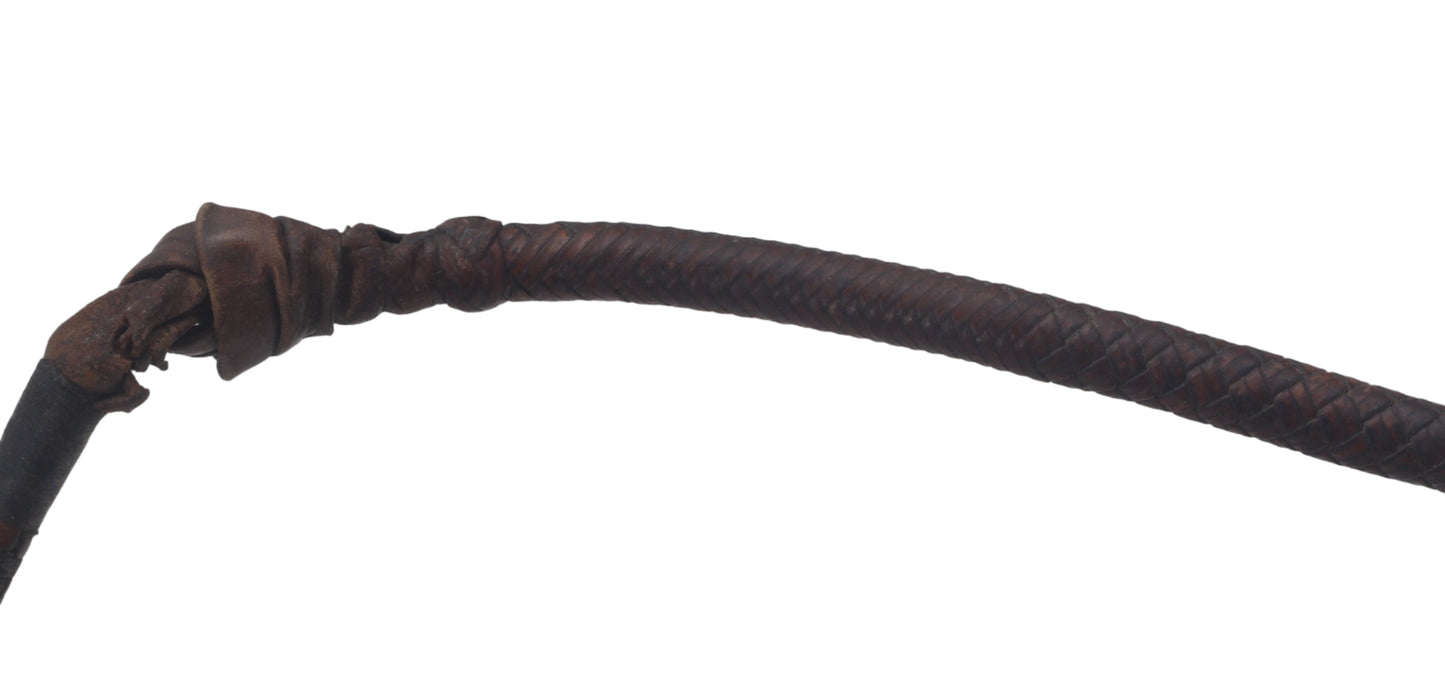 Antique Braided Leather Stock Whip