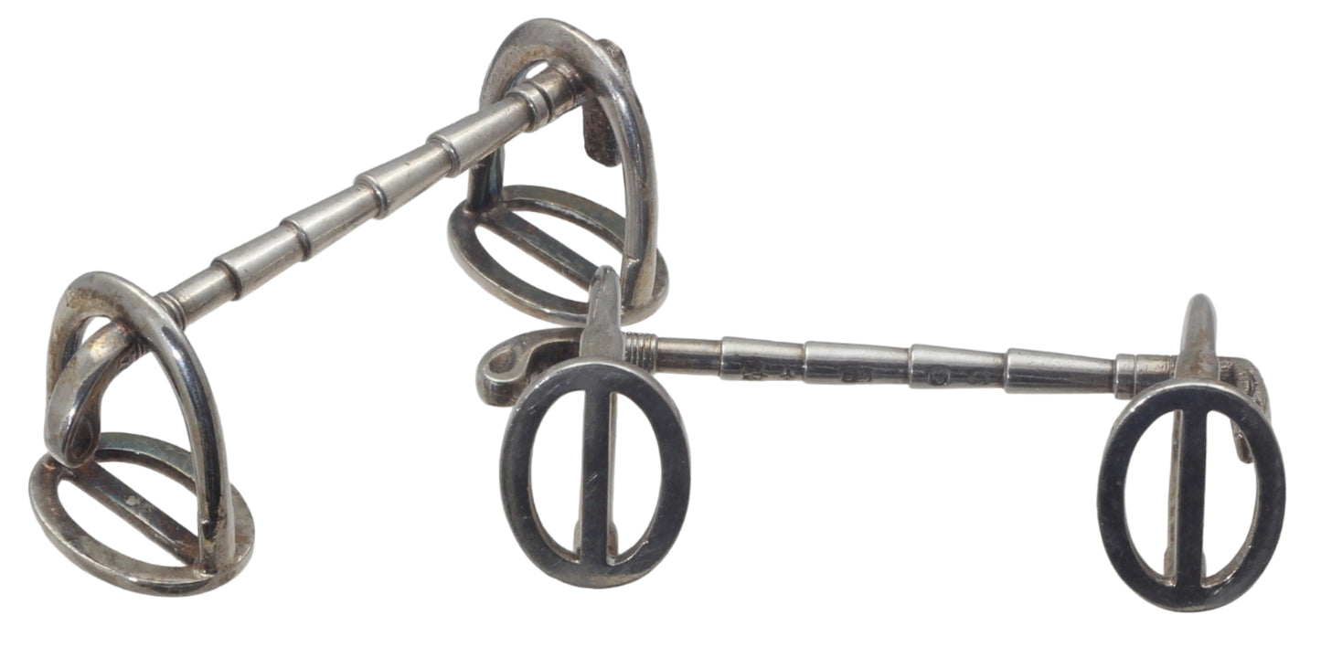 Antique Elkington 1863 Equestrian Whip and Stirrup Knife Rests