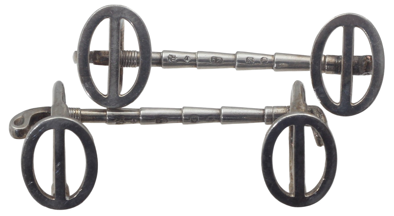 Antique Elkington 1863 Equestrian Whip and Stirrup Knife Rests