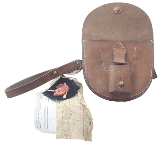 WWI 1915 British Military Spare Horseshoe Case with Sword Frog & Sealed Standard Pattern