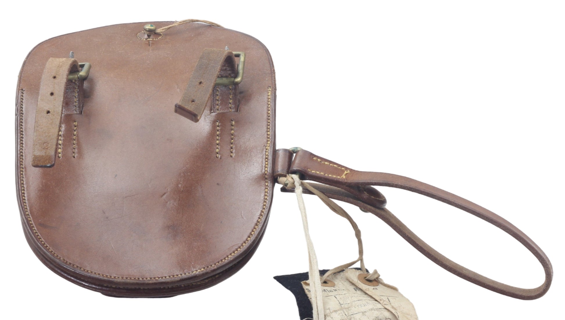 WWI 1915 British Military Spare Horseshoe Case with Sword Frog & Sealed Standard Pattern