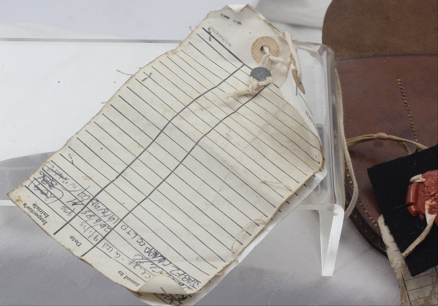 WWI 1915 British Military Spare Horseshoe Case with Sword Frog & Sealed Standard Pattern
