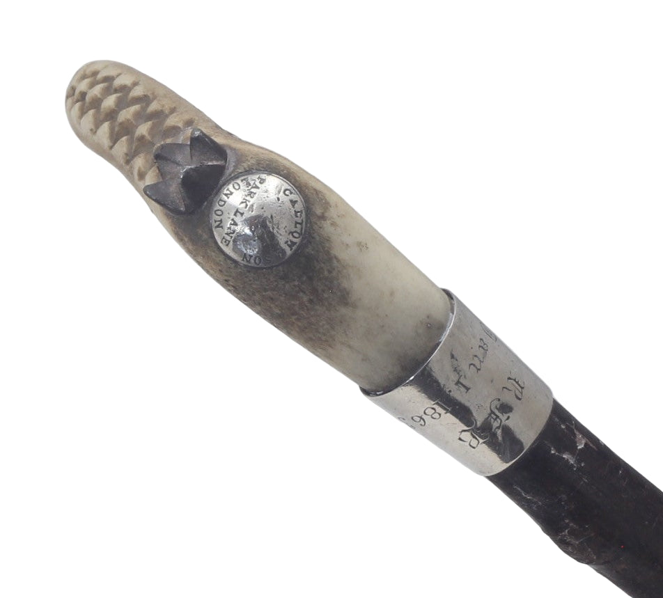 1863 Ladies Blackthorn Hunting Whip or Crop by Callow