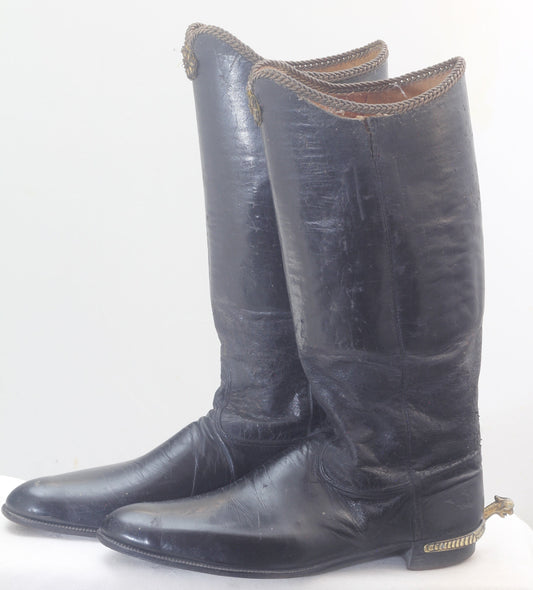 Antique Hussar Riding Boots with Eagle Spurs