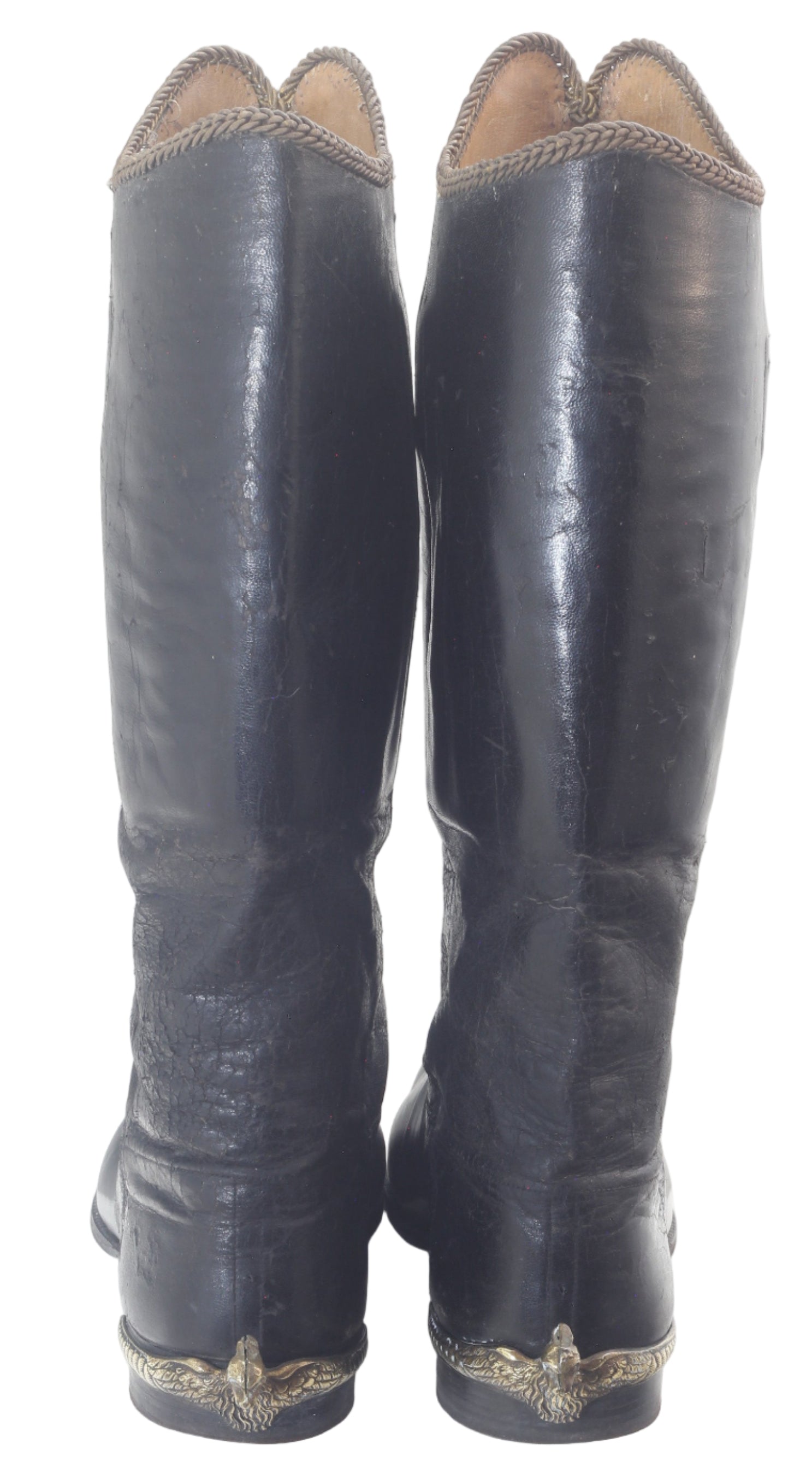 Antique Hussar Riding Boots with Eagle Spurs