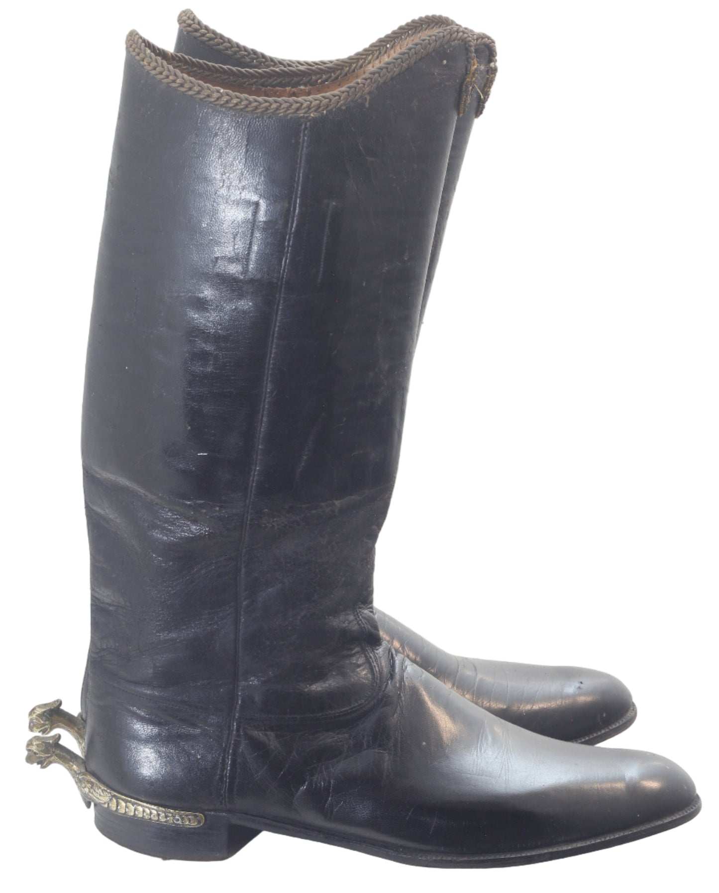Antique Hussar Riding Boots with Eagle Spurs