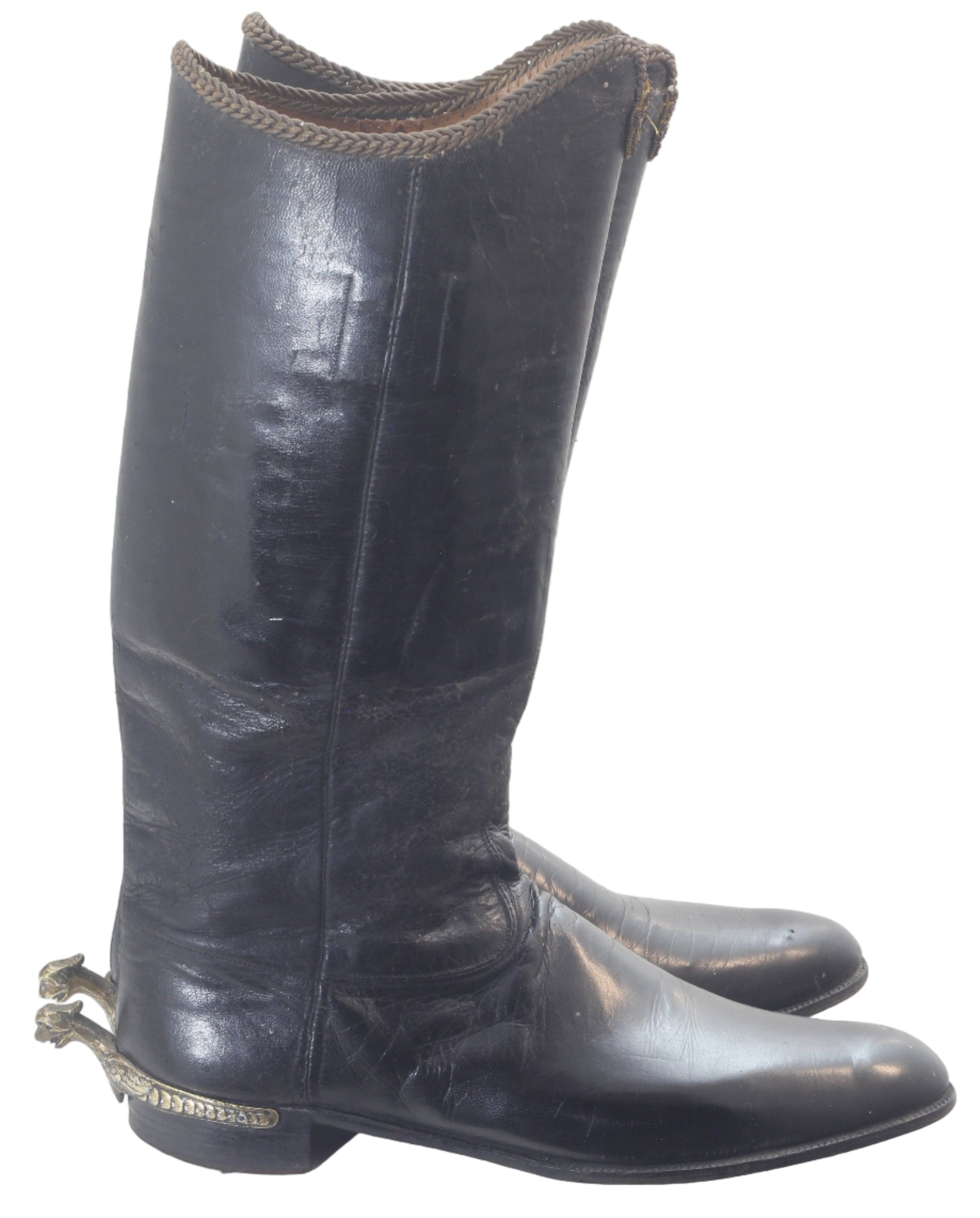 Antique Hussar Riding Boots with Eagle Spurs
