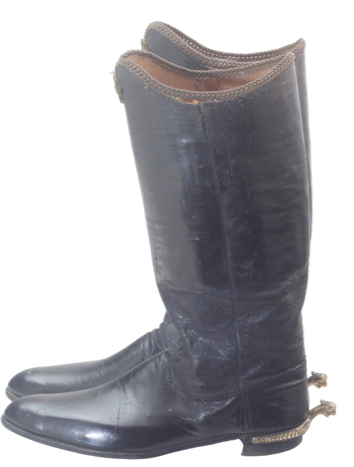Antique Hussar Riding Boots with Eagle Spurs
