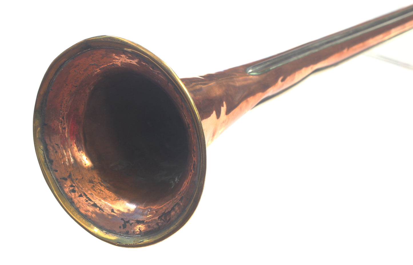 Antique Swaine & Co Ribbed Coach Horn
