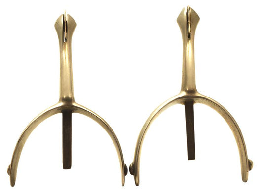 Pair of Swan Necked Box Spurs by Flack & Smith