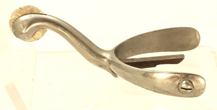 Pair of Swan Necked Box Spurs by Flack & Smith