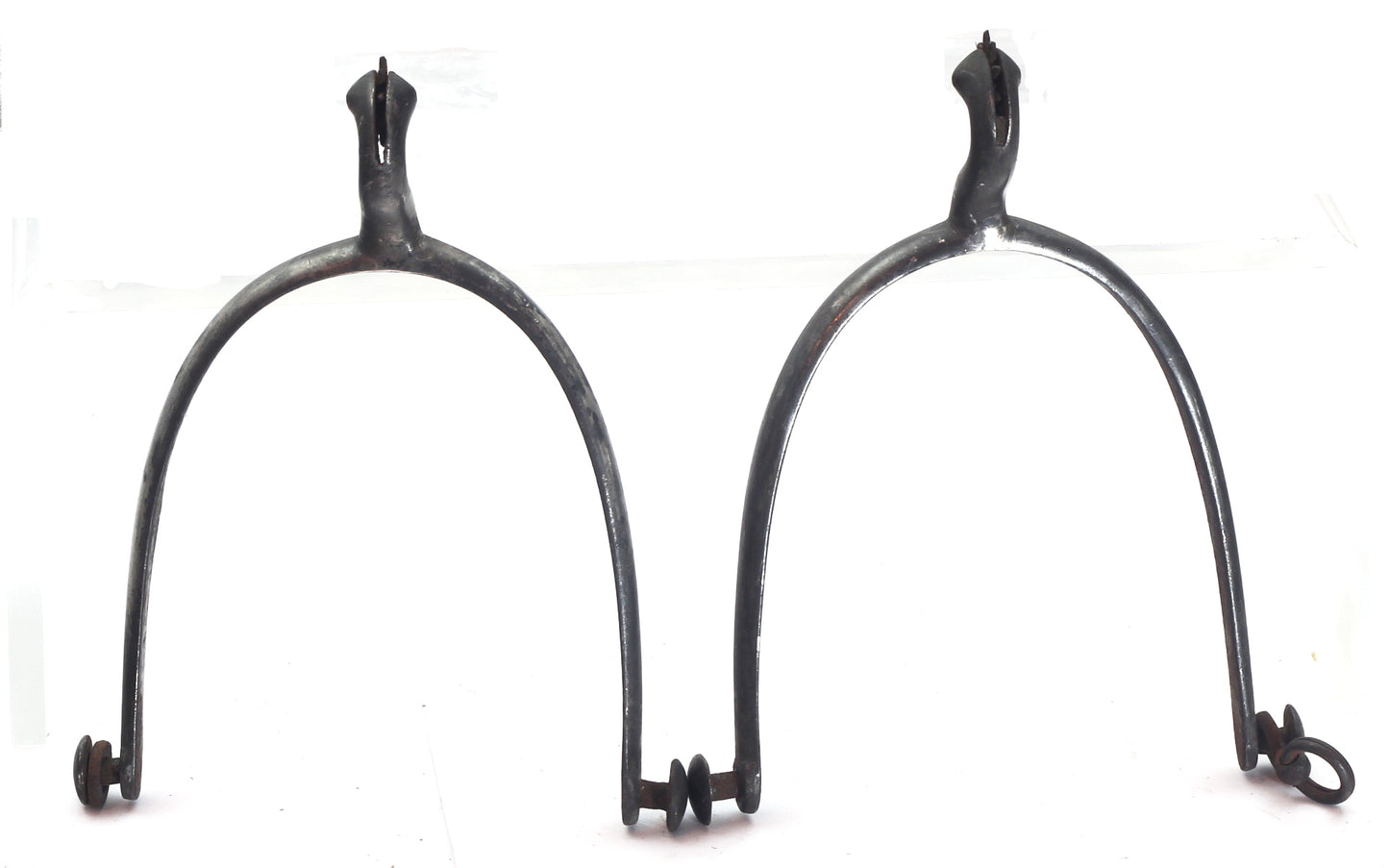 Pair of Antique Steel Spurs by Maxwell