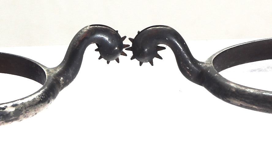 Pair of Antique Steel Spurs by Maxwell