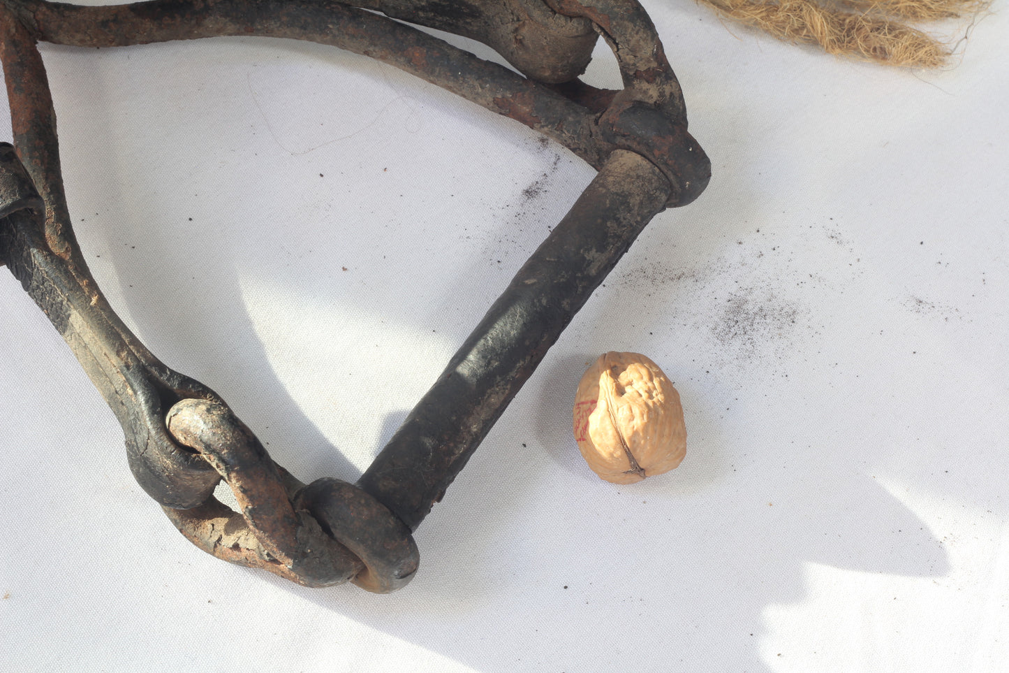 An Antique Hand Forged In-Hand Heavy Horse Bit