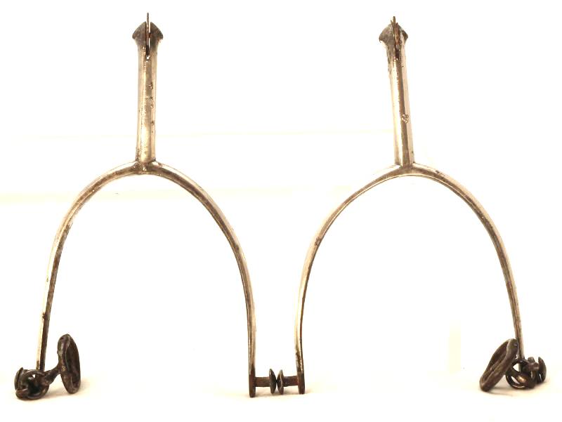 Pair of Fine Plated Steel 19th Century Racing Spurs