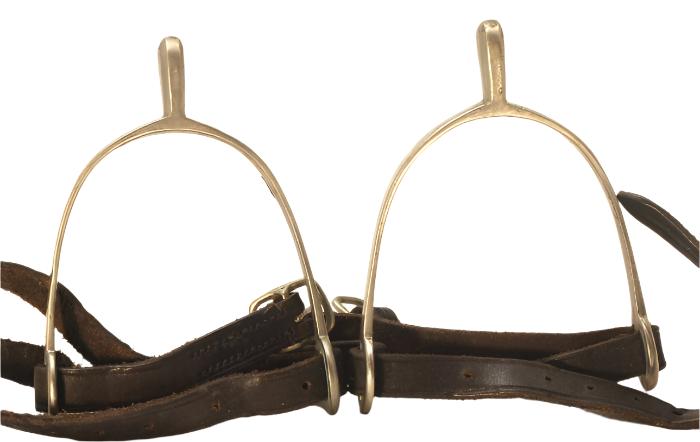 Pair of Small Nickel Spurs with Straps