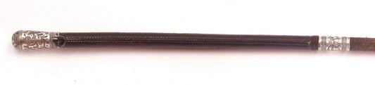 Victorian sidesaddle whip with silver mounts