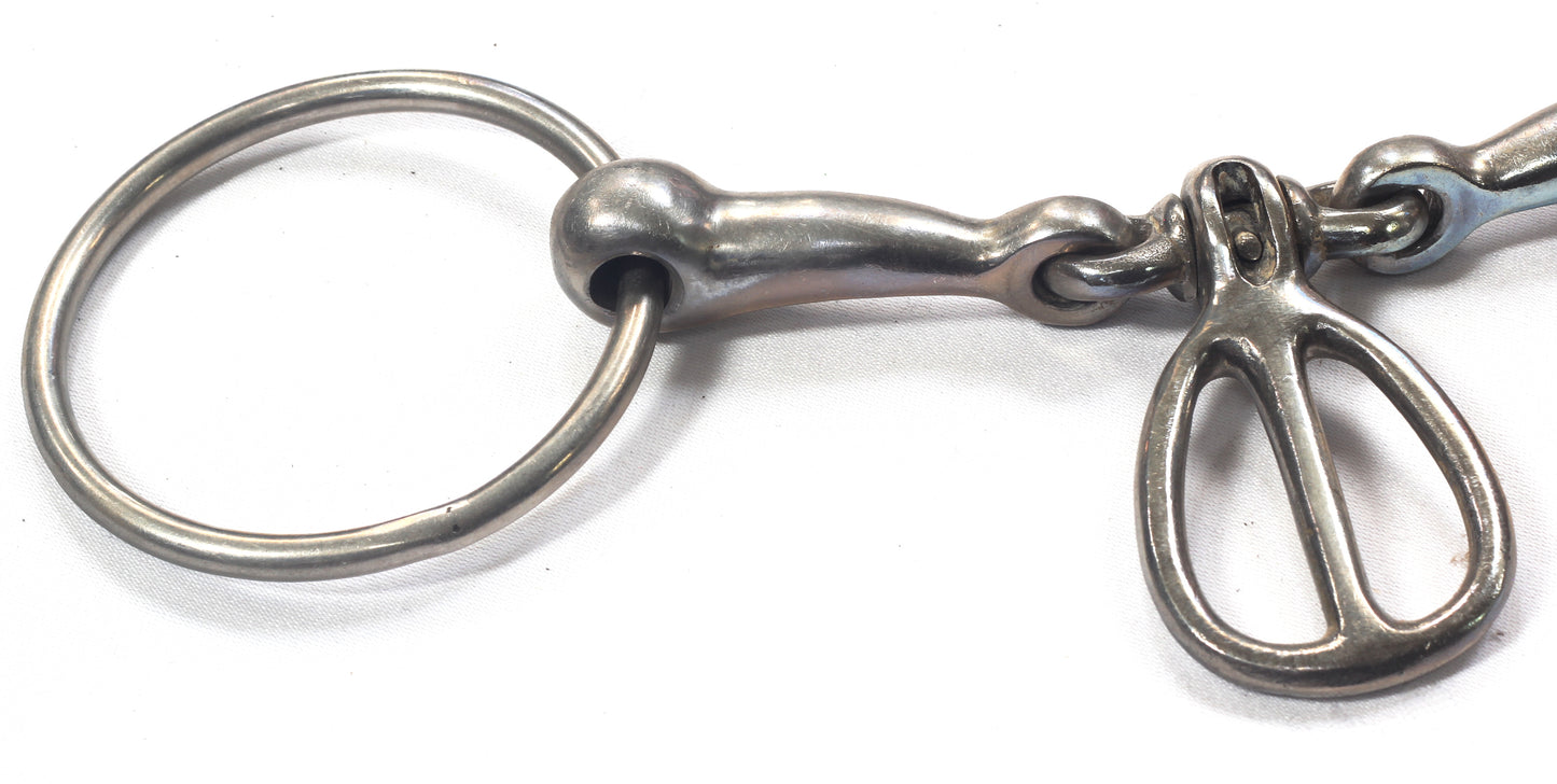 A Nagbutt Snaffle bit with Tongue Grid