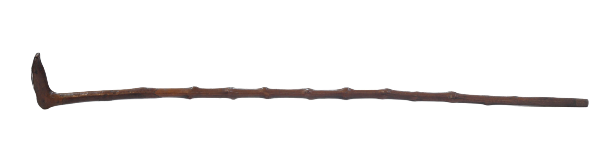Folk Art Walking Stick with Foot Handle