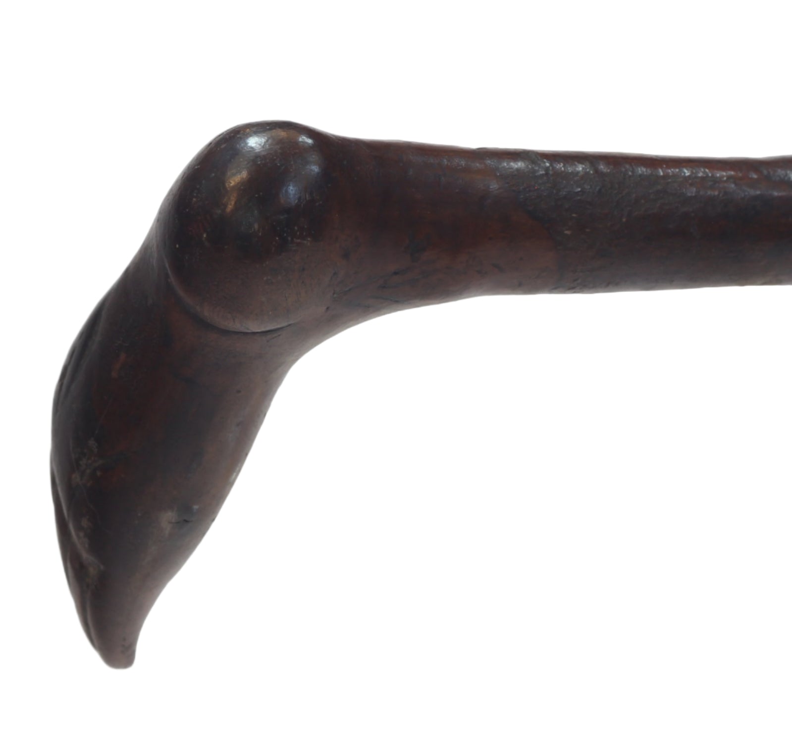 Folk Art Walking Stick with Foot Handle