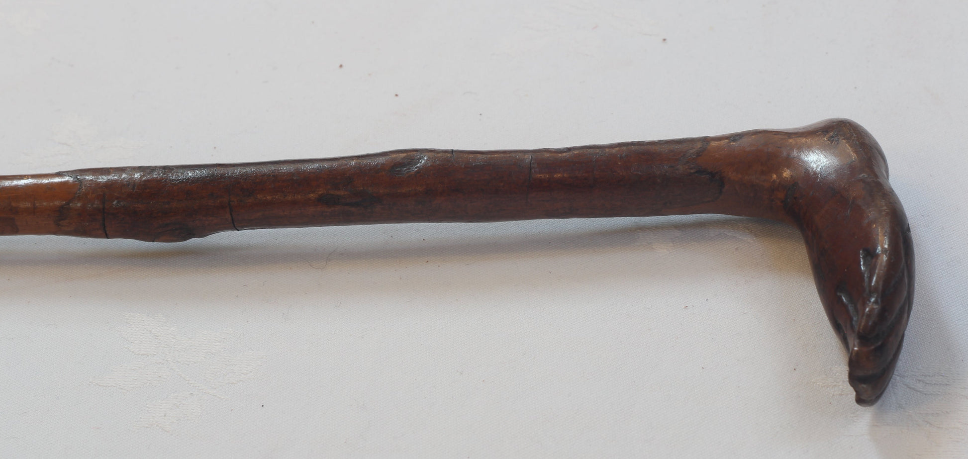 Folk Art Walking Stick with Foot Handle