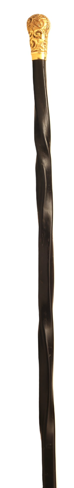 Antique Twisted Baleen or Whalebone Riding Cane