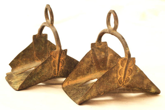 Pair of Dogon African stirrups